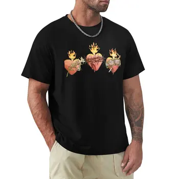 Футболка Hearts of the Holy Family, одежда хиппи, футболки blanks funnys, мужские хлопковые футболки