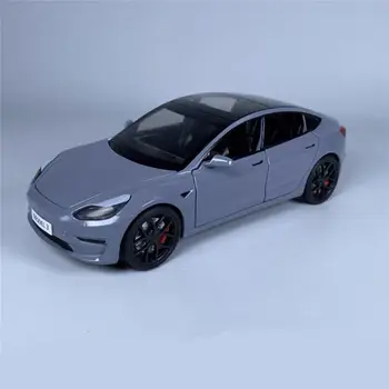 1:24 Tesla Model S MODEL 3 Model Y Модель Автомобиля Из Сплава, Отлитая под давлением Металлическая Игрушечная Техника, Имитация Модели Автомобиля, Звук и Свет, Детская Игрушка В Подарок