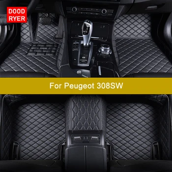 Автомобильные коврики YOGOOGE на заказ для Peugeot 308SW, автоаксессуары, коврик для ног