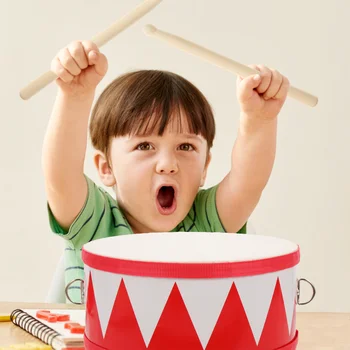 из ударных игрушек Малый барабан, обучающая игрушка для раннего обучения, ударный малый барабан, Детская игрушка, двусторонний малый барабан