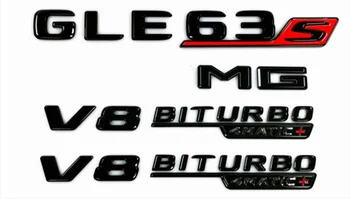 GLE 63 S + AMG + V8 BITURBO 4MATIC + ГЛЯНЦЕВАЯ ЧЕРНАЯ Эмблема для