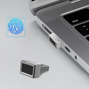 Биометрический сканер с замком USB, цинковый сплав, мини-модули входа в систему, безопасный многоязычный, удобное управление, портативный для ноутбуков ПК