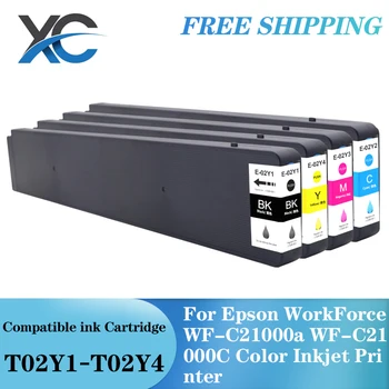 Картридж с чернилами T02Y T02Y1 T02Y2 T02Y3 T02Y4 C13T02Y100 Совместимый Для Цветного Струйного Принтера Epson WorkForce WF-C21000a WF-C21000C