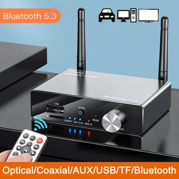 ЦАП 6 В 1 Bluetooth 5.3 Приемник Передатчик Оптический Коаксиальный AUX RCA USB TF Беспроводной Аудиоадаптер Цифроаналоговый Преобразователь