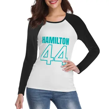 Футболка с длинным рукавом 44 Гамильтона, милые топы, футболка оверсайз, одежда в стиле хиппи, спортивные рубашки, женская одежда