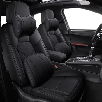 Высококачественный кожаный черный чехол для автомобильного сиденья dodge journey caliber nitro ram 1500, зарядное устройство nitro, аксессуары Avenger Challenger