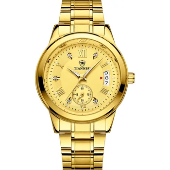 Автоматические механические часы для мужчин, роскошные золотые черные часы Orologio Sliver из нержавеющей стали, деловые мужские часы, водонепроницаемые наручные часы