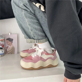 Женская Вулканизированная обувь 2023, Весенне-Осенняя Новинка, Модная Прогулочная обувь в стиле ретро, Корейская женская обувь в Академическом стиле