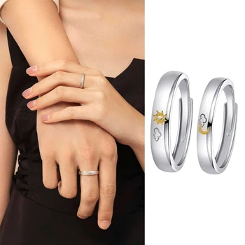 Медные обручальные кольца на палец Регулируемые кольца Изысканные Уникальные подарки Медный материал для невесты подруг Жены Мужа