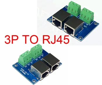 3-контактный разъем адаптера DMX512 к RJ45, пластина для преобразования 3P в RJ45, используется для контроллера DMX