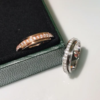 Чистое серебро 925 пробы, роскошные ювелирные изделия для мужчин и женщин, обручальное кольцо, Блестящее кольцо, обручальное кольцо, ювелирный подарок