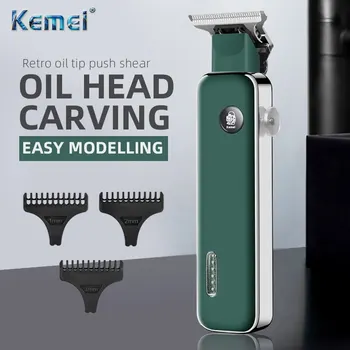 Kemei-5098 USB Электрические Машинки для стрижки волос Триммеры Для взрослых Детей Беспроводная Перезаряжаемая Машинка для стрижки волос Профессиональные Триммеры