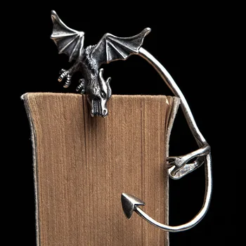 Серьги-клипсы с драконом из стерлингового серебра 925 пробы, модные винтажные ювелирные изделия в стиле панк высокого качества