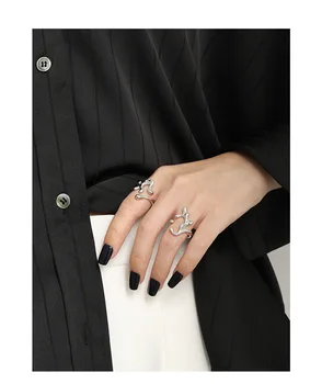 Уникальное Регулируемое кольцо из стерлингового серебра 925 пробы Vianrla, обернутое проволокой, для подарка женщинам