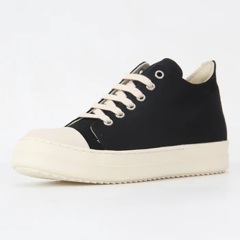 Дизайнерская женская обувь Owens 2023, парусиновые кроссовки с низким берцем, роскошные черные туфли на плоской подошве, Брендовая Высококачественная Черная обувь