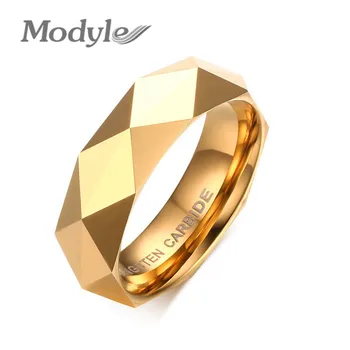 Modyle, 3 цвета, Мужские Обручальные кольца из ромбического карбида вольфрама, Обручальное кольцо Золотого цвета, Мужские ювелирные изделия
