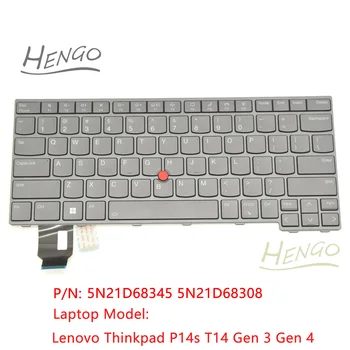 5N21D68345 5N21D68308 Оригинальная Новинка для Lenovo Thinkpad P14s T14 Gen 3 Gen 4 Американская Клавиатура С подсветкой