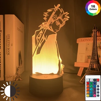 3d лампа, аниме отбеливающий свет для украшения спальни, ночник, классный подарок на день рождения, Акриловый светодиодный ночник, отбеливающий