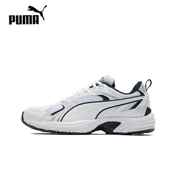 Оригинальные мужские и женские кроссовки для бега Puma Milenio Cn, Классические Нескользящие Легкие Бело-синие кроссовки Унисекс 390002-01