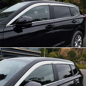 Автомобильные аксессуары для Honda CRV CR-V 2023 + Дверной козырек из алюминиевого сплава, Вентиляционные шторки, защита от Солнца и дождя, 6 шт.