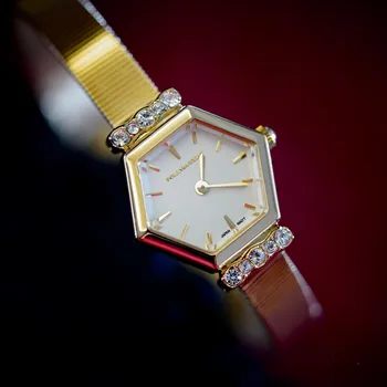 Винтажные 2024 Новые женские часы с бриллиантовой цепочкой, подарок для влюбленных, высококачественный женский браслет из роскошной стали