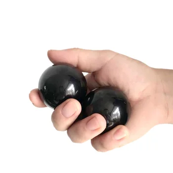 Пара твердых шариков из черной стали толщиной 50 мм / 60 мм, износостойких и ударопрочных для гандбола, для упражнений, для фитнеса
