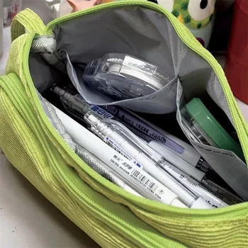 Принадлежности для школьников, Большая коробка для канцелярских принадлежностей, Новый Зеленый пенал, Канцелярские принадлежности для студентов, Многослойная прочная сумка для ручек