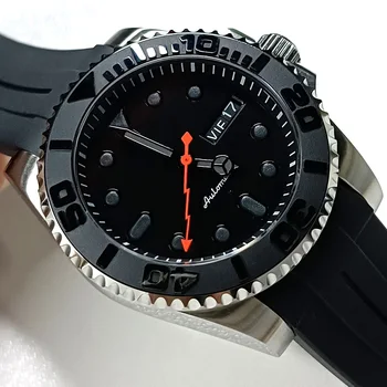 40,5 мм Имеют Внутреннее Кольцо NH35 Watch Diving Автоматические Механические Сапфировое Стекло С Пользовательским Логотипом Водонепроницаемые Часы Из Нержавеющей Стали