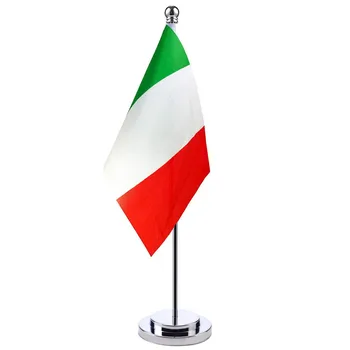 14x21 см, Итальянский стол, баннер маленькой страны, стол для заседаний, стол для заседаний, шест для Итальянского национального флага