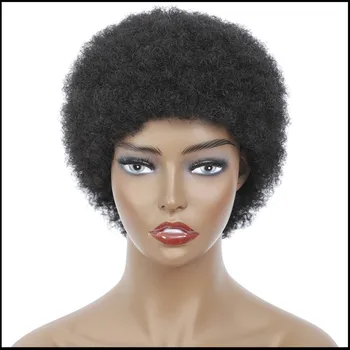 Парик из синтетических волос Pixie Short Afro Kinky для чернокожих женщин