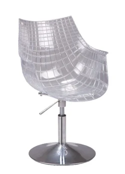 Современный дизайн Пластиковый Прозрачный Поворотный Офисный компьютерный стул с прозрачной пластиковой оболочкой офисный стул с поворотным газлифтом рабочий стул 1ШТ