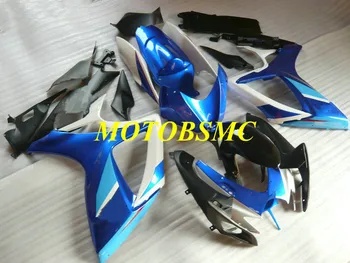 Изготовленный на заказ комплект мотоциклетных обтекателей для GSXR600 750 K6 06 07 GSXR 600 GSXR750 2006 2007 ABS Бело-синие обтекатели + подарки SB68