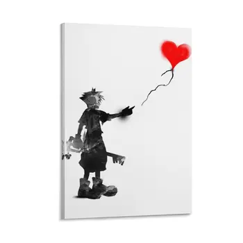 мальчик, ключ, воздушный шар Холст Картина Украшение стены рамка аниме фигурка плакат эстетическое Украшение для спальни