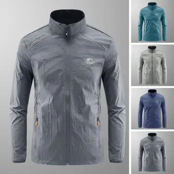 Летняя спортивная куртка С мягкими Дышащими карманами на молнии, мужская Летняя куртка для рыбалки, мужская одежда, Мужская куртка, Солнцезащитная одежда