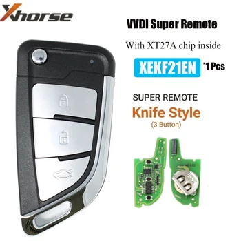 1 шт./лот Xhorse XEKF21EN Super Remote Тип Ножа 3 Кнопки с Супер Чипом