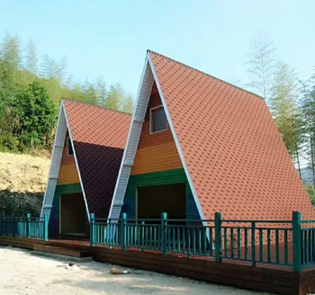 Деревянная конструкция для курорта Деревянный каркасный дом треугольной формы, Сборный дом для виллы треугольной формы, деревянный дом для отдыха на курорте