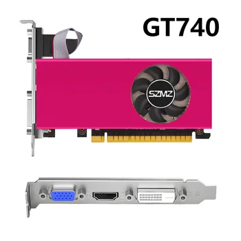 Компьютерная видеокарта GT740 993 МГц 4 ГБ Настольная видеокарта PCI-E 2.0 16X PC Видеокарта DDR5, совместимый с HDMI интерфейс 128 Бит