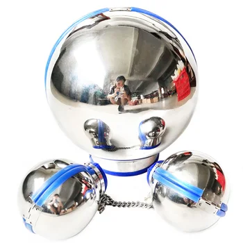 Набор для связывания из нержавеющей стали наручники шлем рабыни БДСМ секс-игрушка с замком секс-наручники Мяч шлем взрослые секс-игры пары игрушка