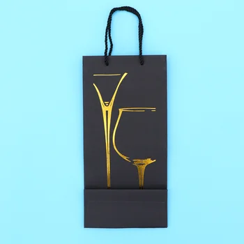 12 шт. подарочных пакетов премиум-класса, двойная сумка-тоут для бутылок (красная, желтая, серебристая, синяя)