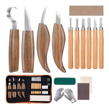 Инструменты для резьбы по дереву, набор для строгания, набор для строгания, роскошные наборы ложек и ножей для начинающих