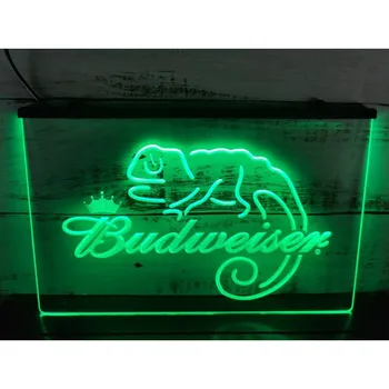 Светодиодная неоновая вывеска пивного бара Budweise Frank Lizard-A084