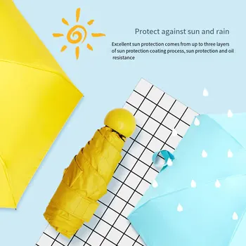 Легкий И Прочный Складной Карманный Зонт Для Приключений На свежем воздухе Защита на открытом воздухе