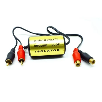 RCA Аудио Фильтр подавления шума, изолятор контура заземления для автомобильной и домашней стереосистемы 2XRCA Мужской, 2XRCA женский с автомобильным аудио