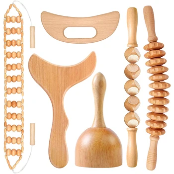 Инструменты для Массажа Wood Therapy Body Shaping Деревянный Массажер Maderoterapia Set - Антицеллюлитный, Лимфодренажный, Облегчающий Мышечные боли