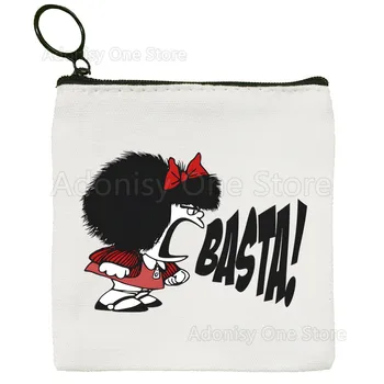 Mafalda Изготовленный На заказ Кошелек для монет Иллюстрация Кейс Для Ключей Простая Маленькая Тканевая сумка Новый Креатив