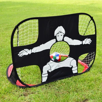 Складные футбольные ворота, портативная тренировочная футбольная сетка для помещений и улицы, подвижный игрушечный футбольный мяч с сумкой для переноски для детей