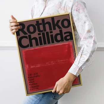 Винтажная Настенная Картина Марка Ротко Rothko Chillida Wall Art Painting, Выставочный Плакат Музея Марка Ротко, Плакат Декора Галереи