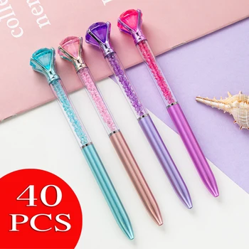 40ШТ канцелярских шариковых ручек Cute Sweet Lovely Pretty Diamond Funny Pens