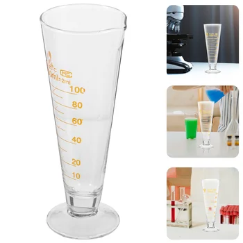 Стеклянные мерные стаканчики, лабораторные стаканчики для жидкости, треугольные маленькие с носиком, инструменты и принадлежности