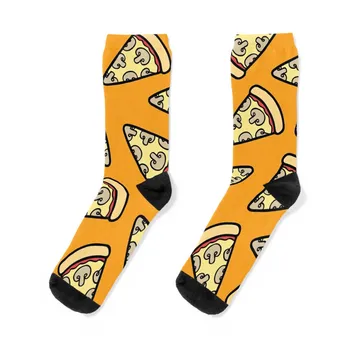 Носки с рисунком пиццы с грибами, дизайнерские мужские носки, женские